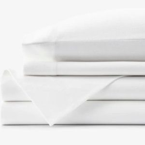 NWT The Company Store 100% Cotton 6.2 oz White Velvet Flannel Full Fitted Sheet